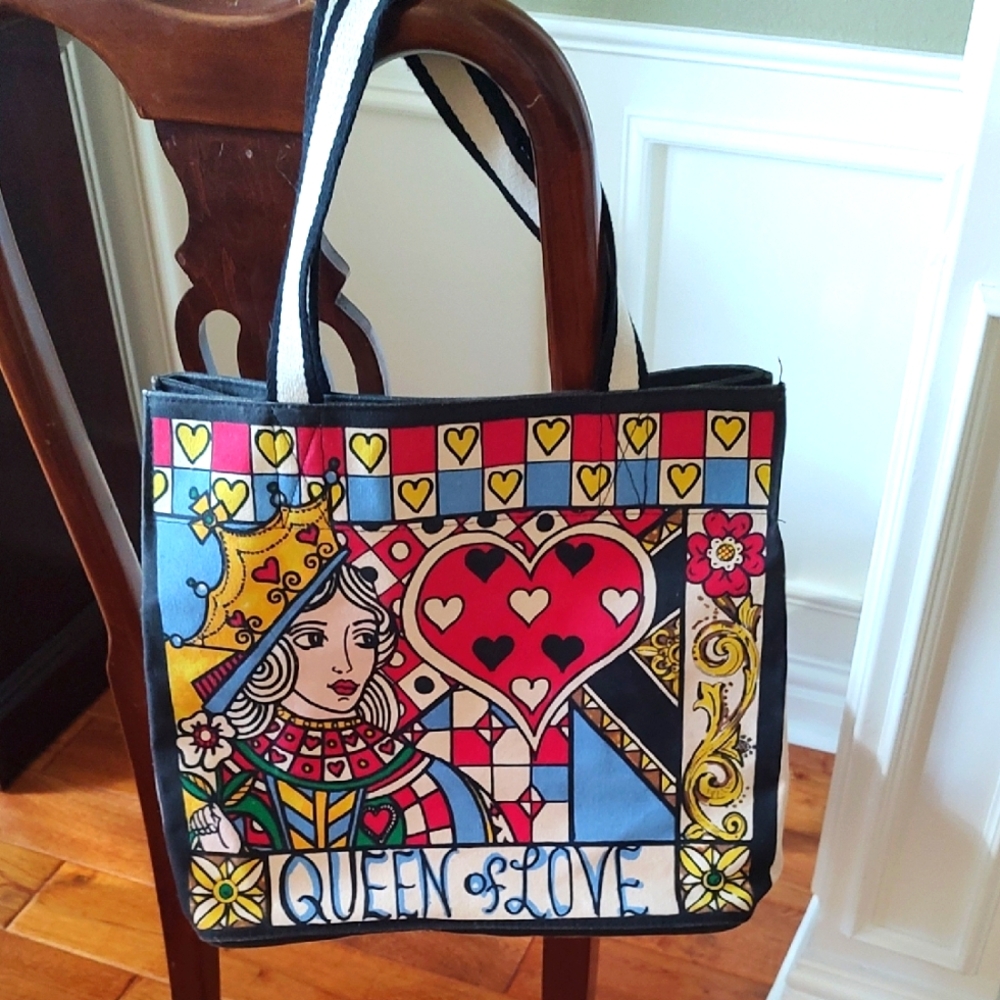 Queen of Love Multicolor Brighton Tote Bag
